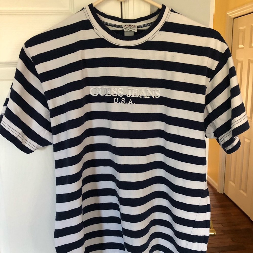 Vintage Guess Jeans Striped TShirt